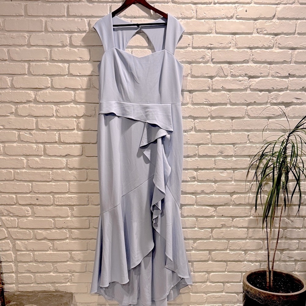Adrianna Papell Sky Blue Sweetheart Neckline Mermaid Dress NWT